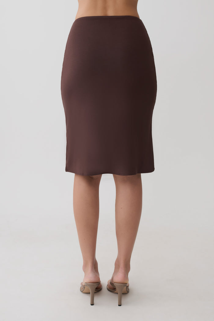 Greer Knee Length Skirt - Espresso