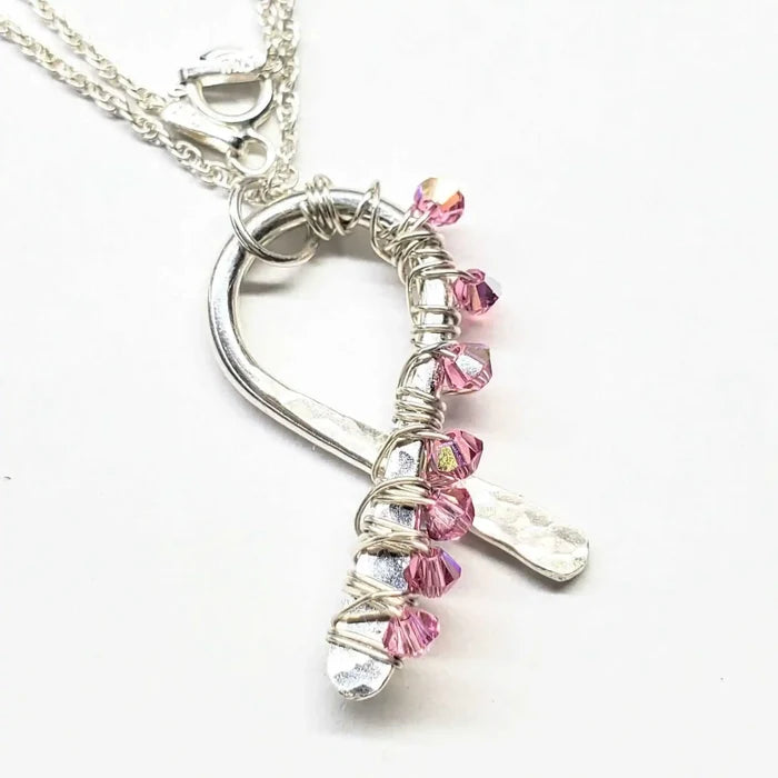 AMD1129Breast Cancer Awareness Necklace Pink Swarovski SterlingJewelryNecklace$ 90.00Alexa Martha Designs