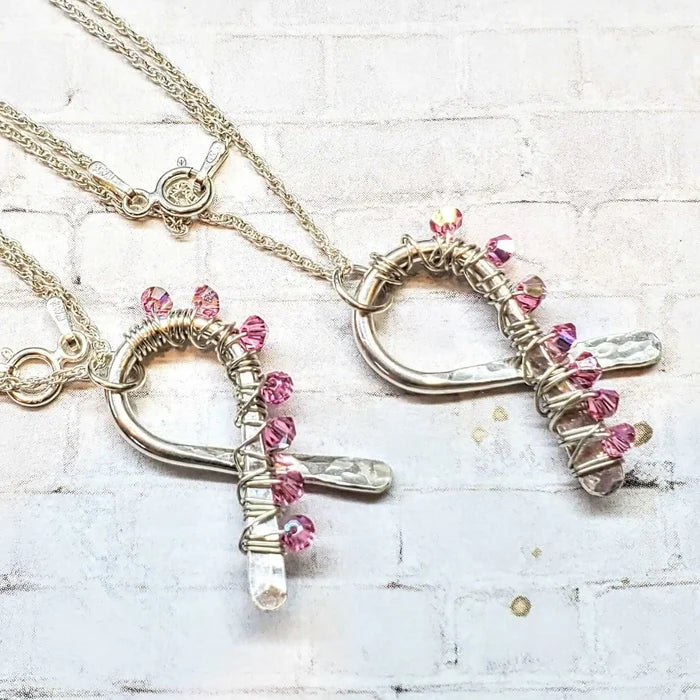 AMD1129Breast Cancer Awareness Necklace Pink Swarovski SterlingJewelryNecklace$ 90.00Alexa Martha Designs