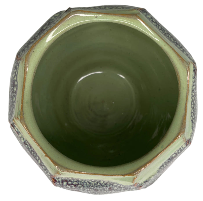 Handmade Tri-color Pottery Vase.