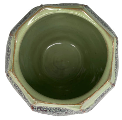 Handmade Tri-color Pottery Vase.