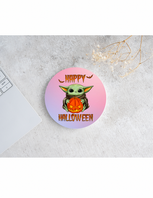 Happy Halloween Pink Purple Coaster