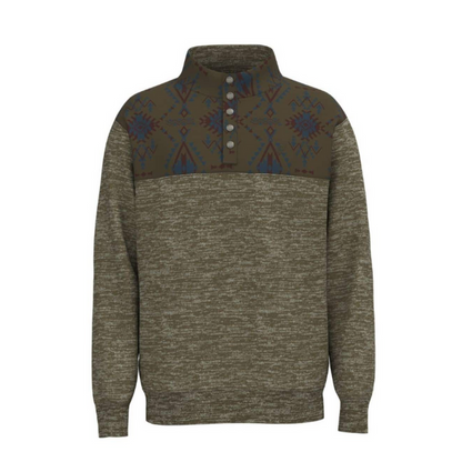Hooey Men's Stevie Daytime Drifter Pullover in Brown