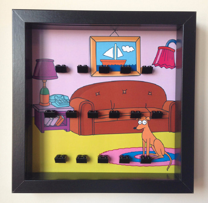 Lego Simpsons series Minifigures House background frame - Lego Minifigures Display