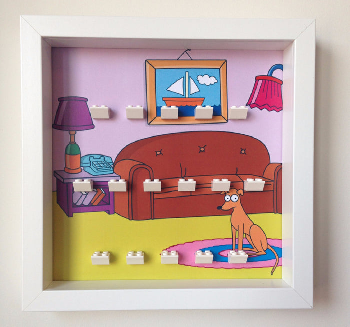 Lego Simpsons series Minifigures House background frame - Lego Minifigures Display