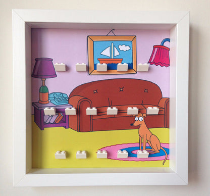 Lego Simpsons series Minifigures House background frame - Lego Minifigures Display