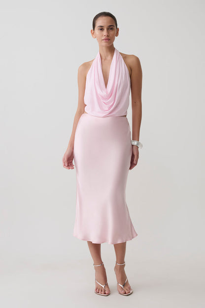 Huyen Cowl Front Modal Top - Ballet Pink