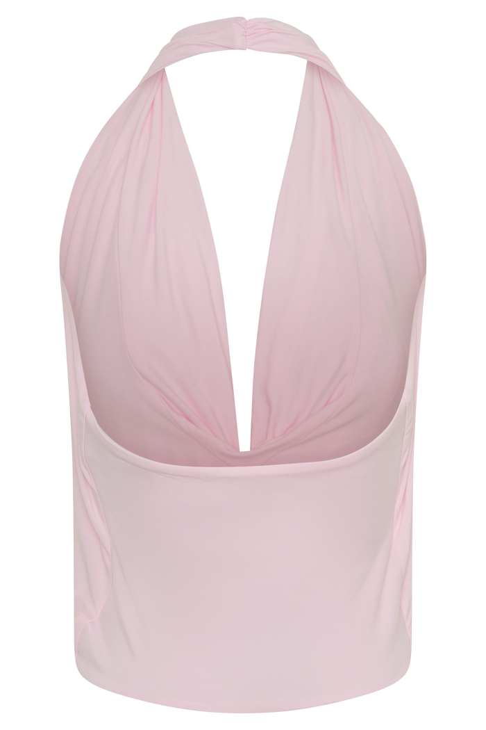 Huyen Cowl Front Modal Top - Ballet Pink