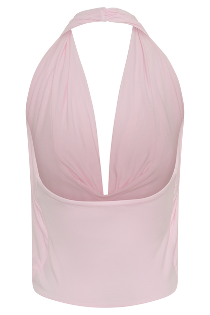 Huyen Cowl Front Modal Top - Ballet Pink