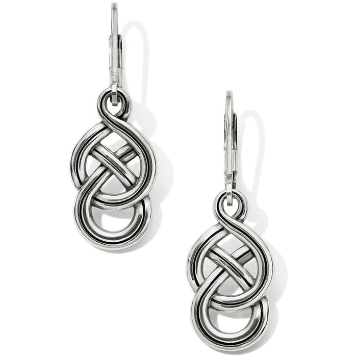 Interlok Braid Petite Leverback Earrings in silver