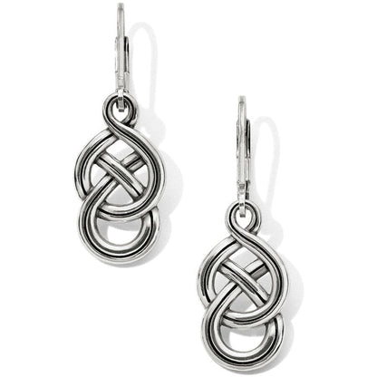 Interlok Braid Petite Leverback Earrings in silver