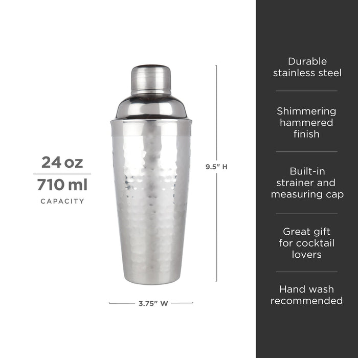 Irving Stainless Steel Hammered Cocktail Shaker (Online Only)