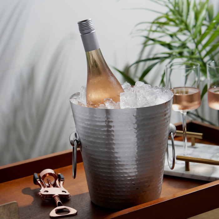 Irving Stainless Steel Hammered Ice Bucket (Online Only)