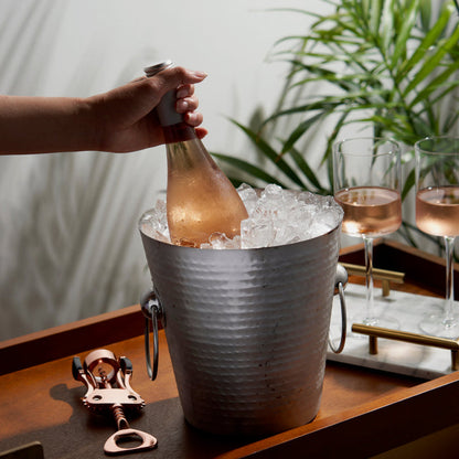 Irving Stainless Steel Hammered Ice Bucket (Online Only)