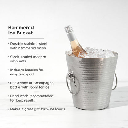 Irving Stainless Steel Hammered Ice Bucket (Online Only)