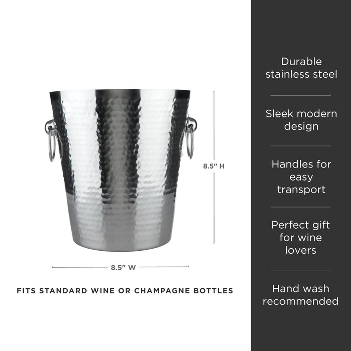 Irving Stainless Steel Hammered Ice Bucket (Online Only)