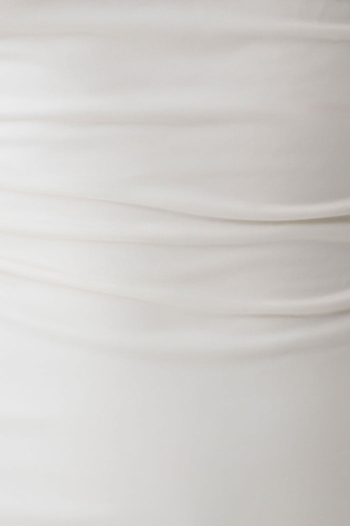 Jemma One Shoulder Tie Top - White