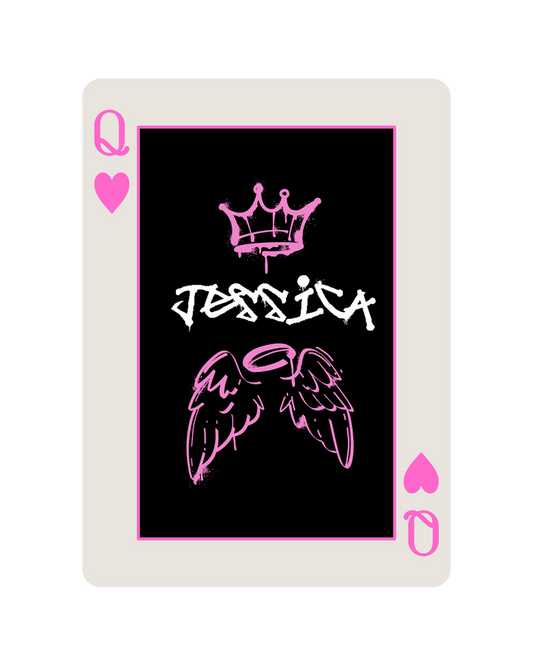 Jessica Playing Card Sticker- The Harley Laroux Shop