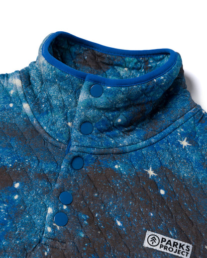 Shop Joshua Tree Dark Sky Quilted Pullover Inspired by the Dark Sky | blue