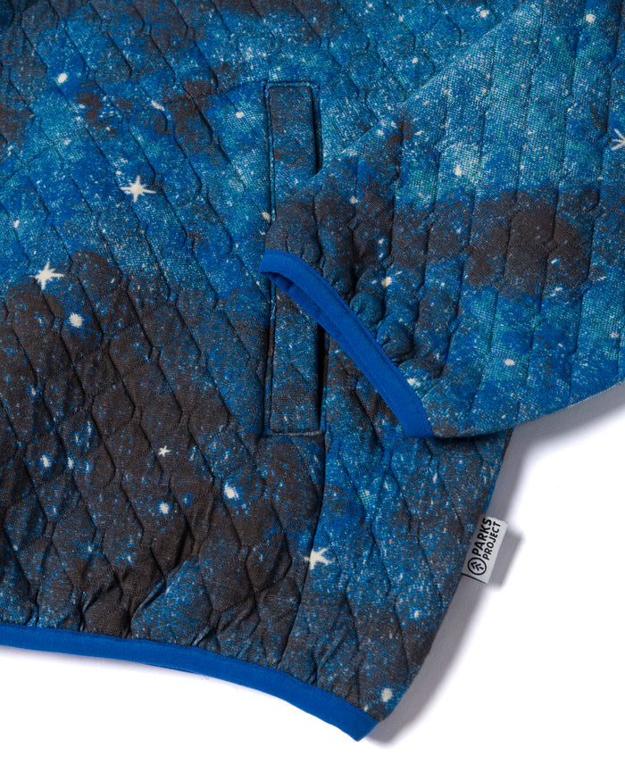 Shop Joshua Tree Dark Sky Quilted Pullover Inspired by the Dark Sky | blue