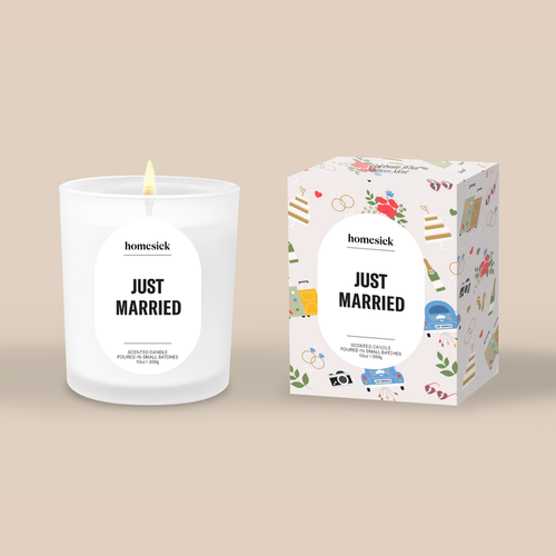 Just Married Candle