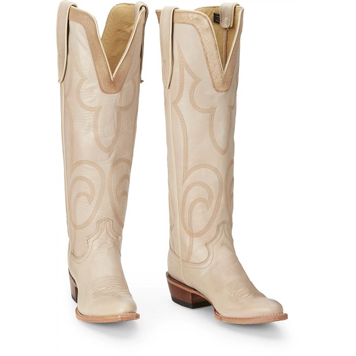 Justin Women's Verlie 17" Western Boot in Vanilla