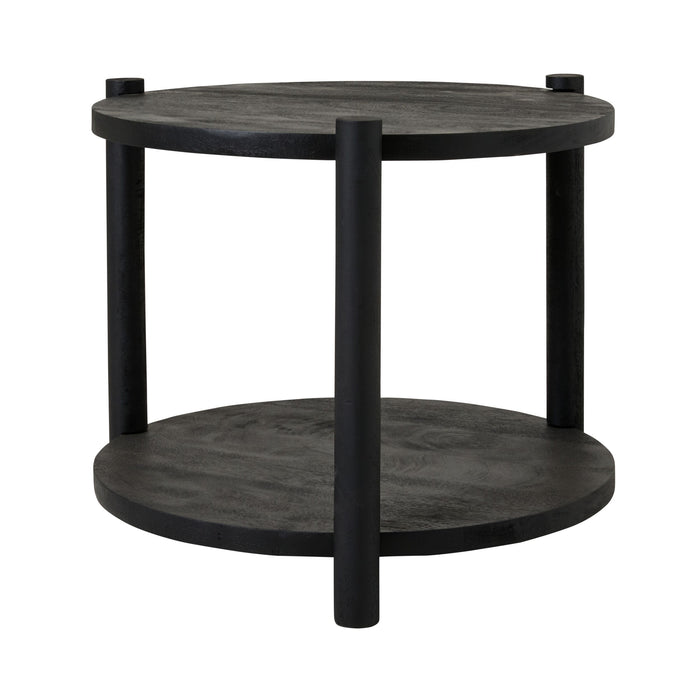 Karli Round Side Table Black