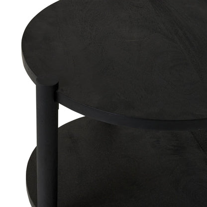 Karli Round Side Table Black