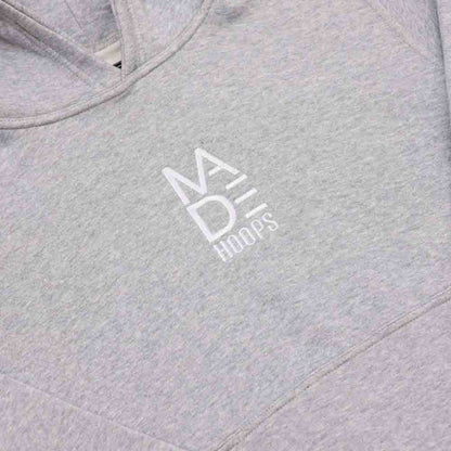 Up close view of the Kids' Essential Embroidered Logo Hoodie.