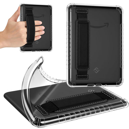 Kindle Colorsoft / Kindle Paperwhite 7" 2024 Clear Back Cover with Hand Strap| Fintie