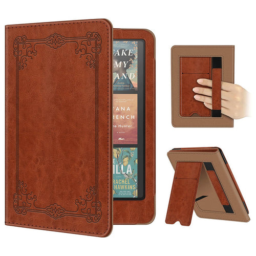 Kindle Paperwhite/Kindle Colorsoft 7" (12th Gen, 2024) Vegan Leather Sleeve Case with Stand and Handstrap | Fintie