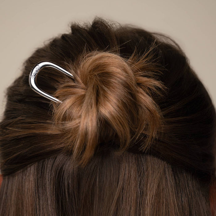 Kitsch Mini Metal French Hair Pin & Clips 3pc Set - Silver