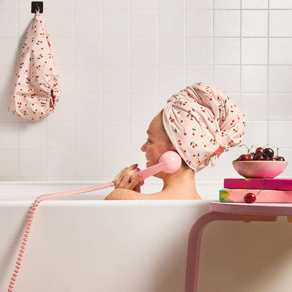 Kitsch XL Hair Towel Wrap - Cherry Print
