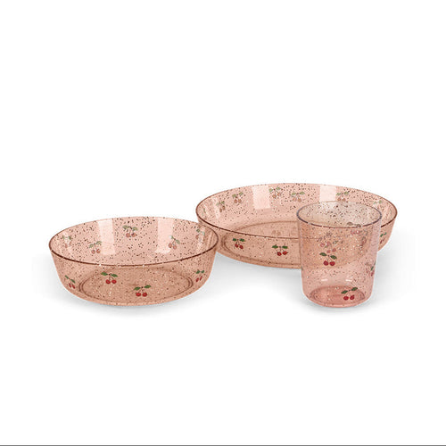 Konges Slojd - Sparkly Dinner Set - Cherry - Mabel & Fox