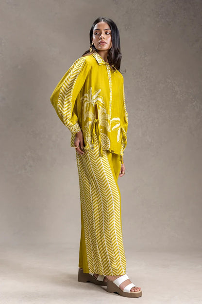 Kyomi printed slit co ord set