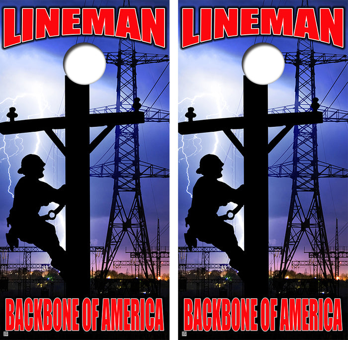 Lineman Cornhole Design