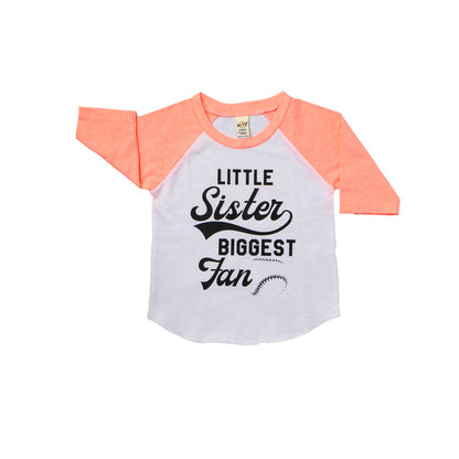 Little Brother or Sister "Biggest Fan" Baseball Raglan