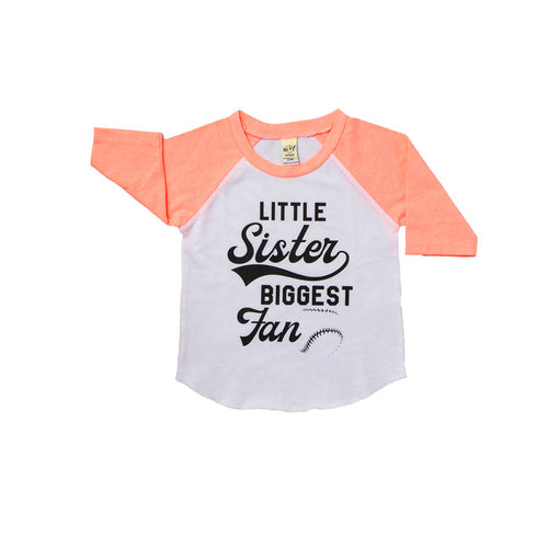 Little Brother or Sister "Biggest Fan" Baseball Raglan