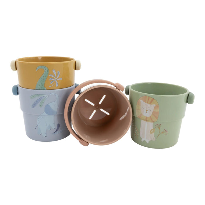 Little Dutch – Bath Cups – Safari Friends - Mabel & Fox