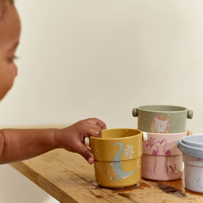 Little Dutch – Bath Cups – Safari Friends - Mabel & Fox