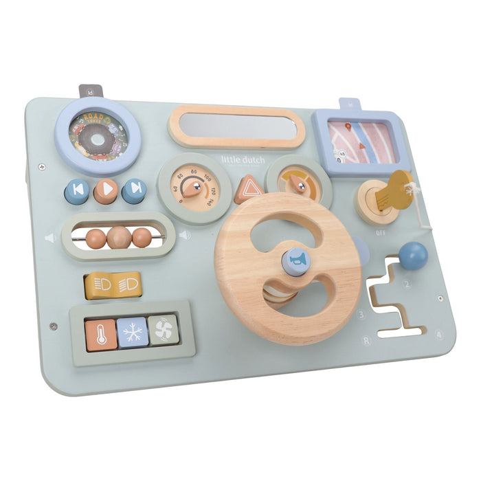 Little Dutch – Wooden Steering Wheel Toy - Green - Mabel & Fox