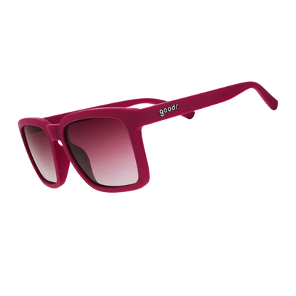 Great sunglasses for kids (~7 years &amp; up) and adults.

POLARIZED: Glare reducing, polarized lenses with UV400 protection against UVA/UVB rays
NO Slip: Special grip coating eliminates slippage while sweating
NO Bounce: Snug and lightweight frame with a comfortable fit to prevent bouncing during high-impact sports
Goodr is also a Member of 1% for the Planet