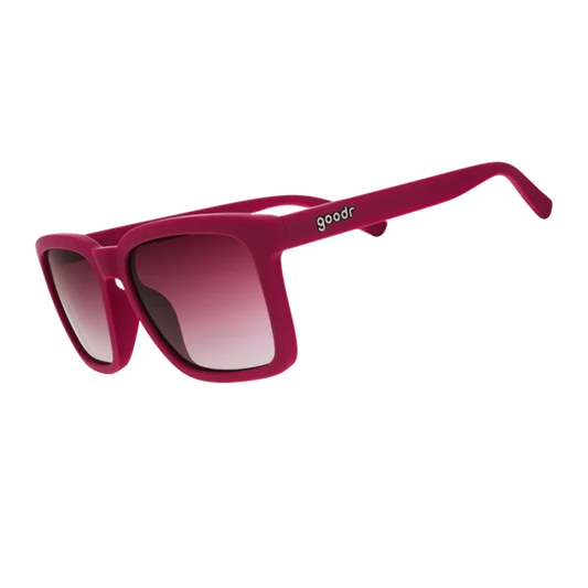 Great sunglasses for kids (~7 years &amp; up) and adults.

POLARIZED: Glare reducing, polarized lenses with UV400 protection against UVA/UVB rays
NO Slip: Special grip coating eliminates slippage while sweating
NO Bounce: Snug and lightweight frame with a comfortable fit to prevent bouncing during high-impact sports
Goodr is also a Member of 1% for the Planet