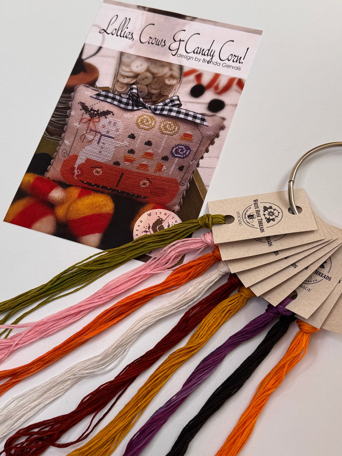 "Lollies, Crows & Candy Corn!" (With Thy Needle & Thread)- White Rose Threads Conversion Thread Pack
