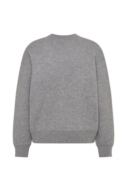 Lulu Oversized Knit Jumper - Grey Marle