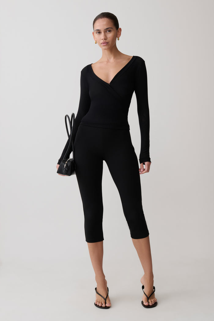 Lumi Long Sleeve Mesh Top - Black