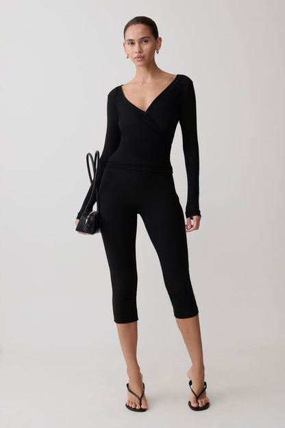 Lumi Long Sleeve Mesh Top - Black