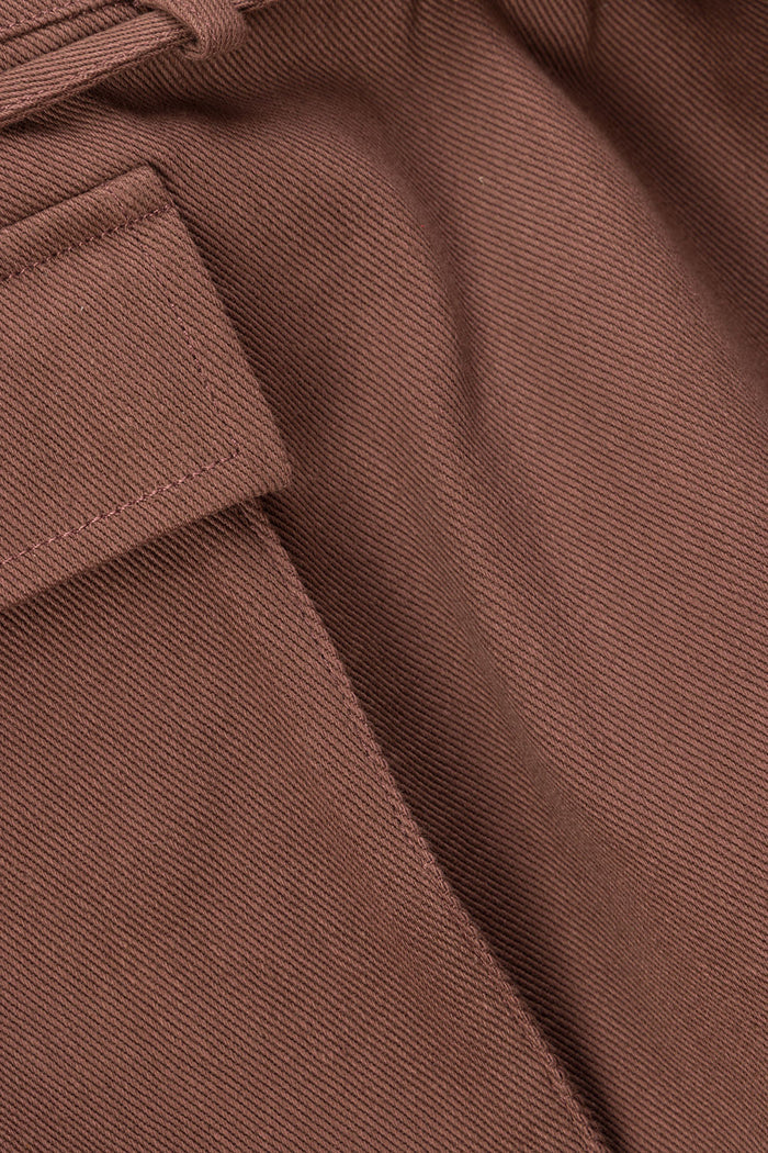 Chocolate Brown Tie Mini Luna Skirt