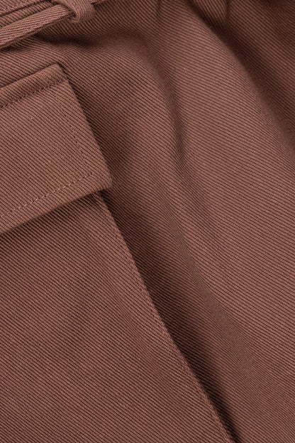 Chocolate Brown Tie Mini Luna Skirt