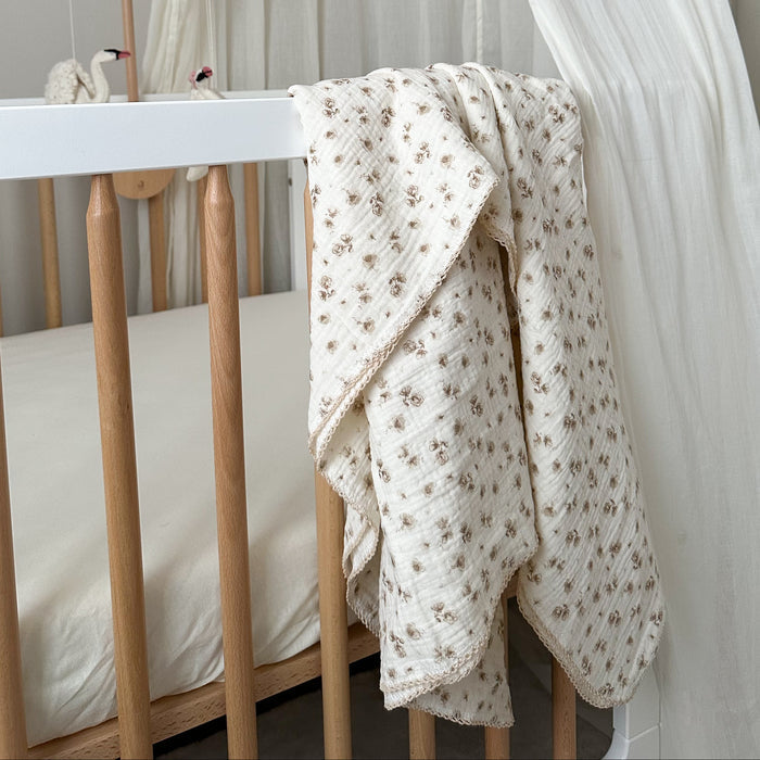Mabel & Fox - Baby Muslin Cotton Blanket - Camellia - Mabel & Fox